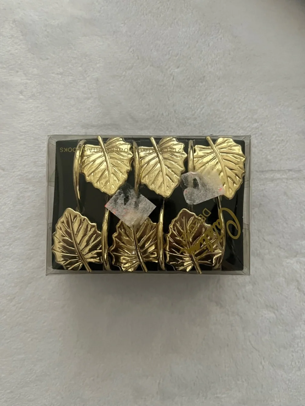 Vintage Green & Gold Marble Shower Curtain Towels & Curtain Hooks Set